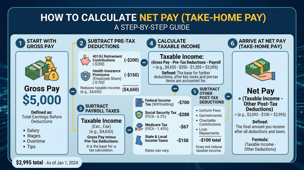 How to Calculate Net Pay for Remote Foreign Employers