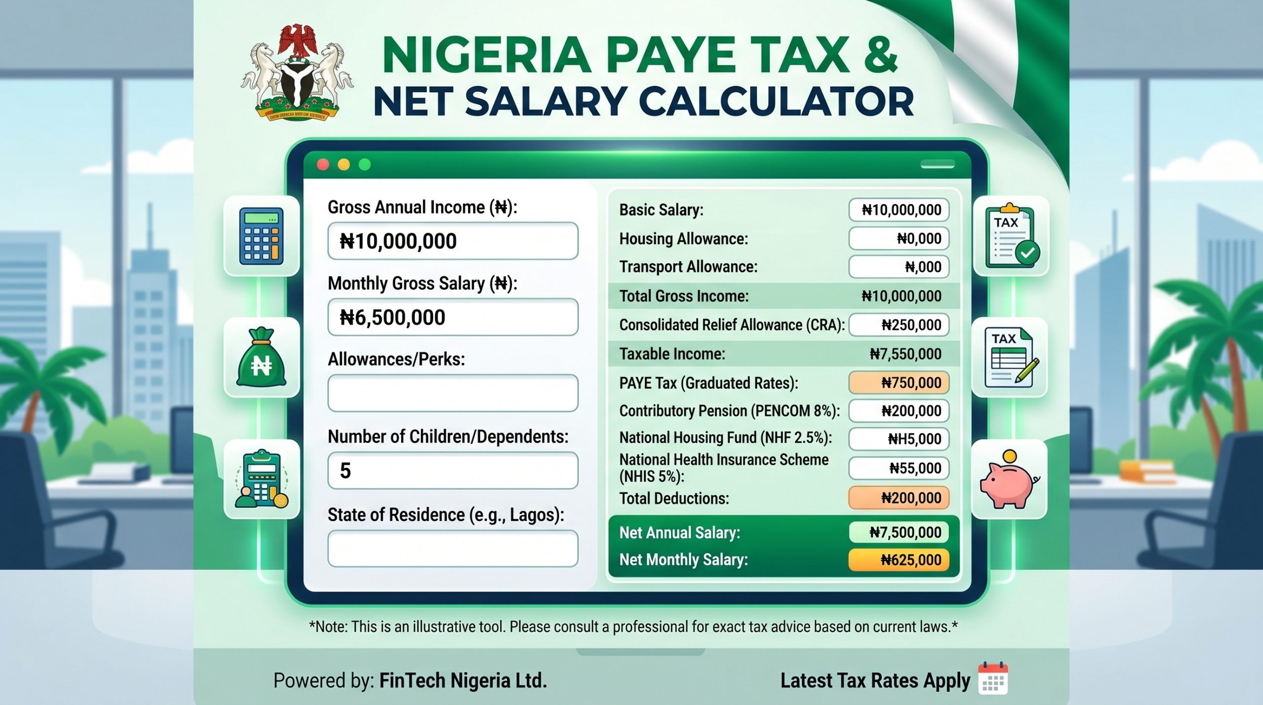 Nigeria PAYE Tax Calculator