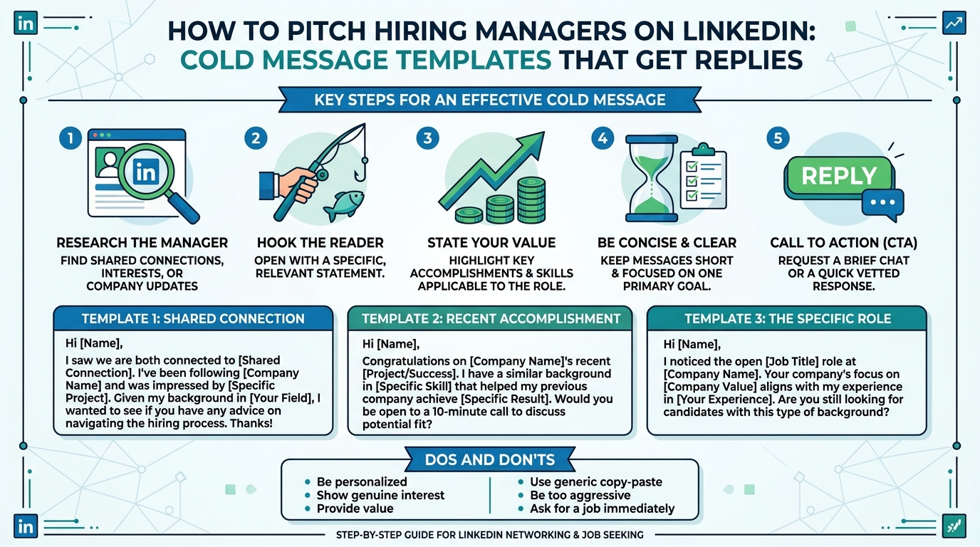 How to Pitch Hiring Managers on LinkedIn: Cold Message Templates That Actually Get Replies